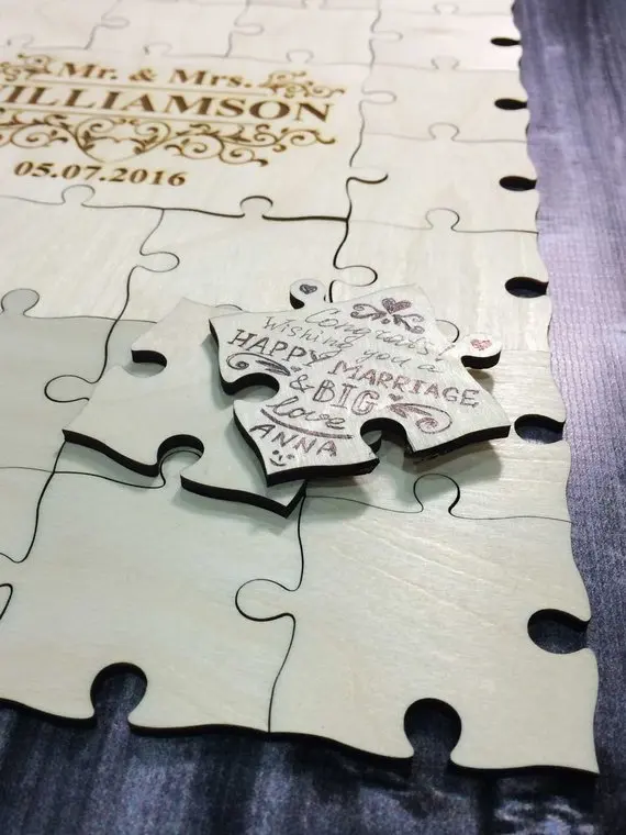 Personalised Beauty & the beast piece jigsaw puzzle keepsake wedding gift 