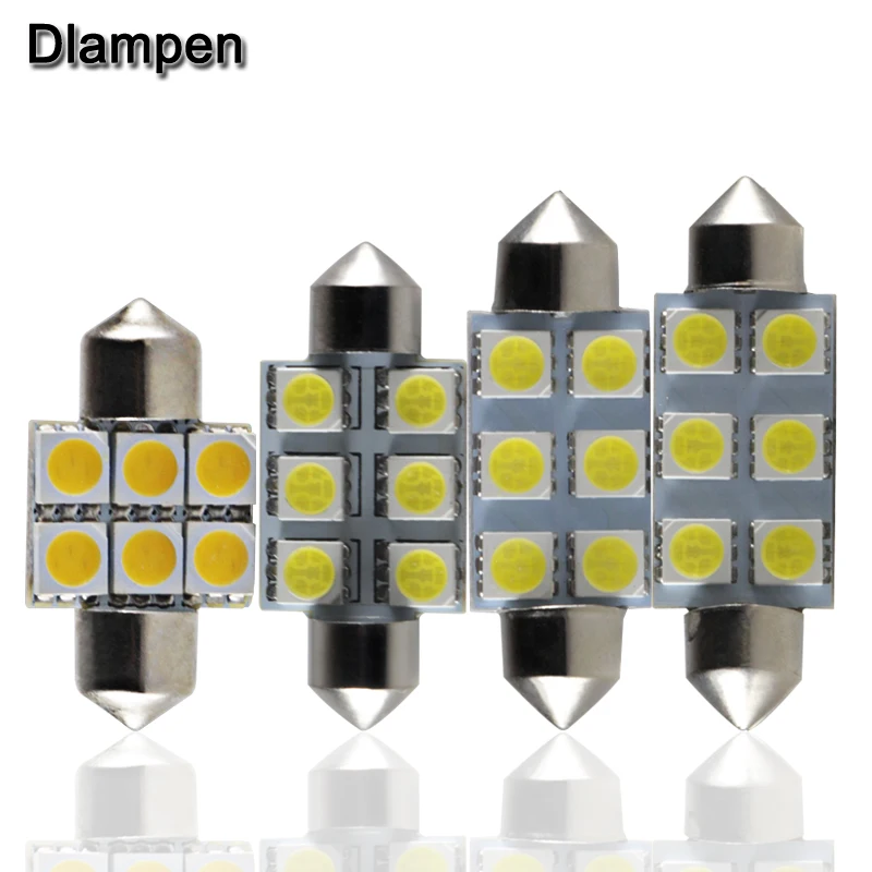 Canbus C5W C10W гирлянда 31 мм 36 39 41 светодиодный светильник 12 вольт smd 5050 в 1 Вт Супер авто