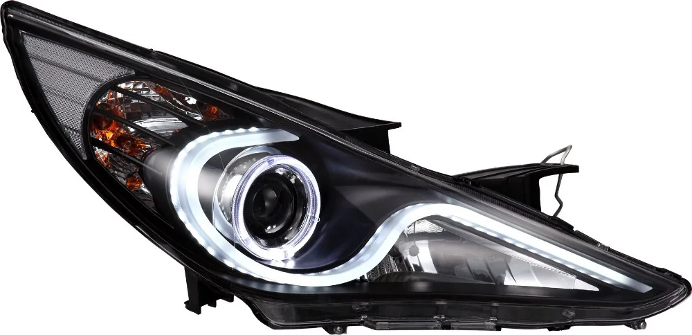 Фара подходит для hyundai Sonata 2011 2012 2013 фара HID объектив ближнего света передняя лампа DRL светодиодный модифицированный на заказ