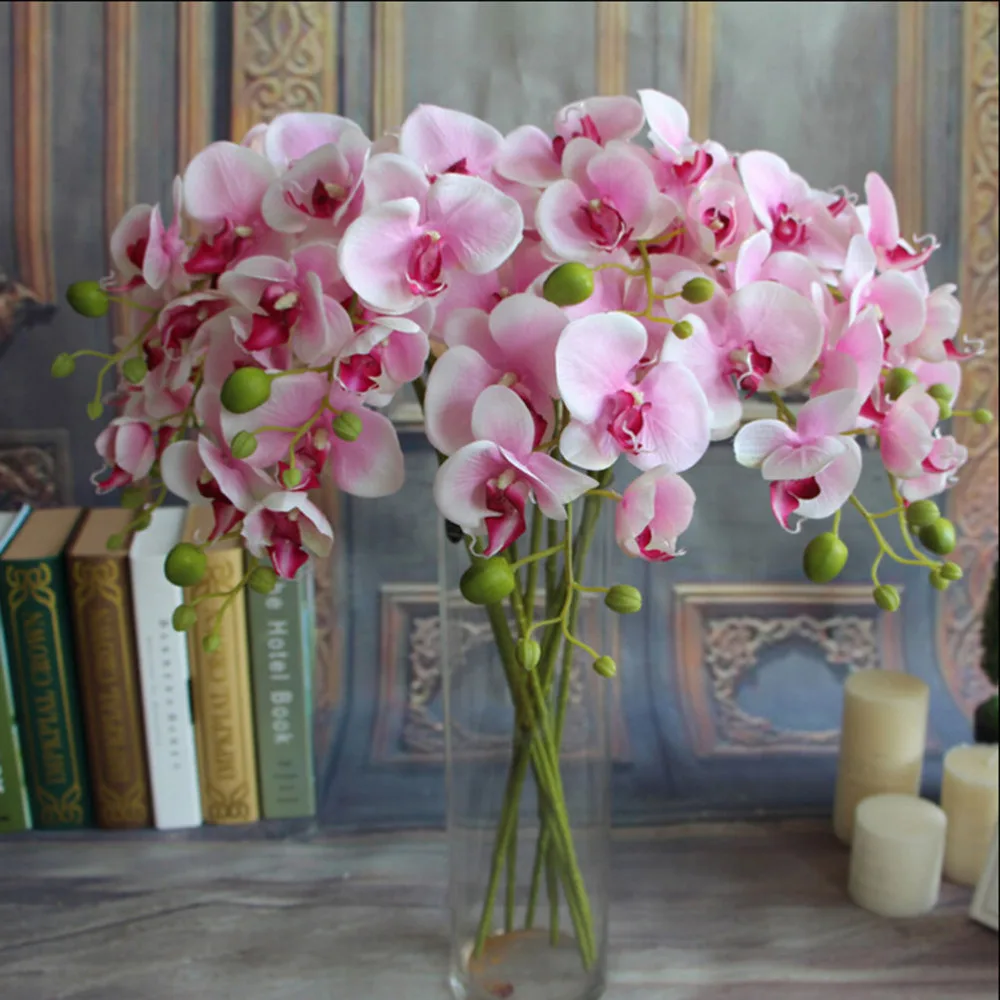 1pc 78cm Phalaenopsis Artificial Orchid Flower For Wedding Home 1pc 78cm Phalaenopsis Artificial Orchid Flower For Wedding Home Decoration Decorative 6 Colors Silk Flowers Supplies In Dried