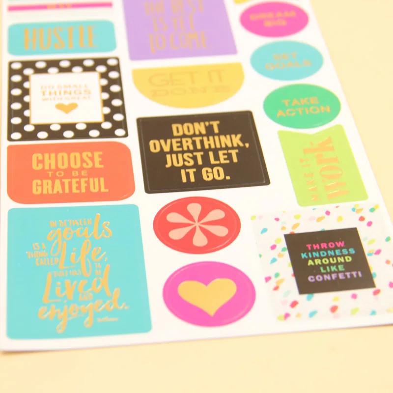 KLJUYP 6 листов с днем рождения самоклеящиеся бумажные наклейки для скрапбукинга Happy planner/изготовление открыток/Журнал проекта