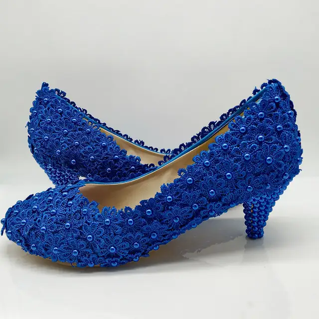 royal blue diamante shoes