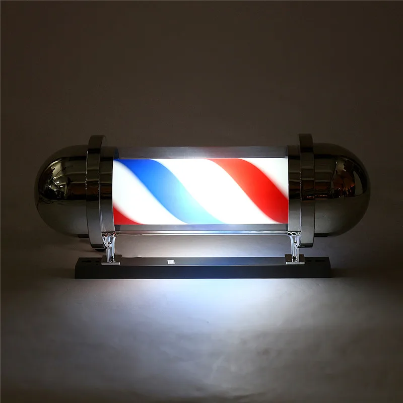 60 см парикмахерский полюс вращающееся освещение салон красоты оборудование Парикмахерская знак настенный подвесной светодиодный светильник красный белый синий полоса