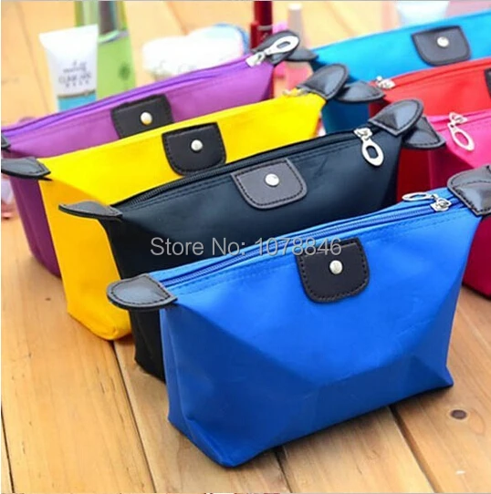

2018 new women's cosmetic bag large capacity cosmetic case candy color nylon cosmetic box waterproof makeup case
