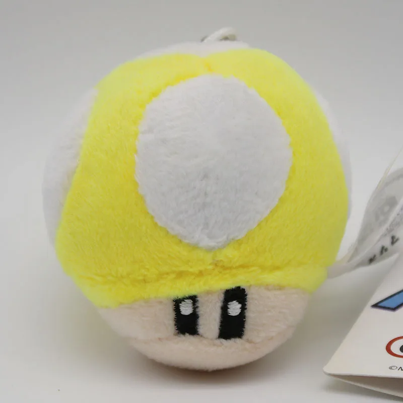 Super Mario Mushroom Plush Toys Small Game Toad Mushroom Key Bag Pendants Dolls 6cm 10pcslot  (1)