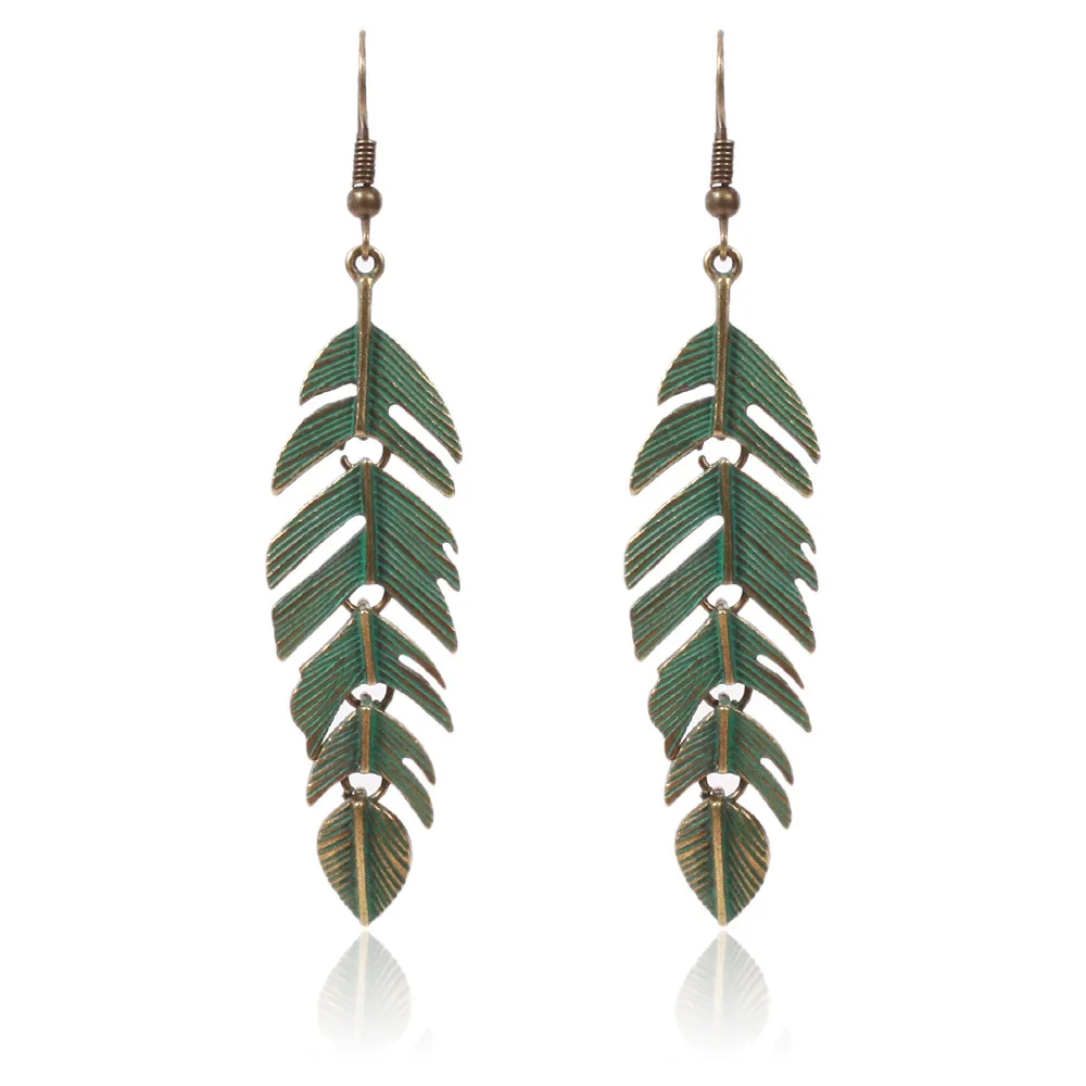 

CJZBLXLX03926New retro earrings wholesale irregular alloy leaves personality creative earrings face small literary temperament