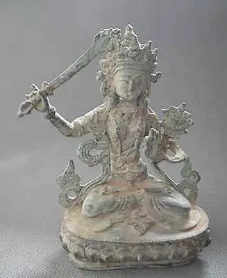 

zhaorui632++Chinese Antique buddha Bronze Kwan-yin Statues