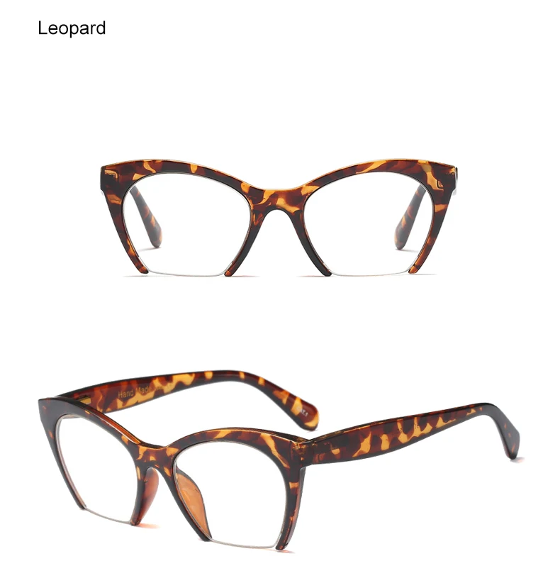 Ralferty, винтажные очки с полуоправой, оправа для очков в стиле кошачьи глаза для женщин, черные прозрачные оптические очки, очки gozluk F97651
