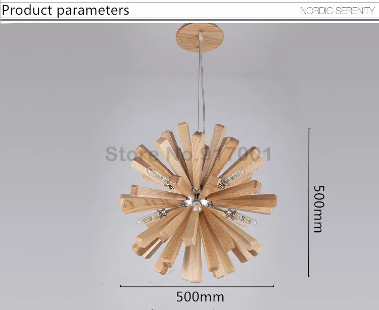 Северной Европы Деревянный светильник Винтаж ресторан кафе твердой древесины подвесные светильники творческая индивидуальность