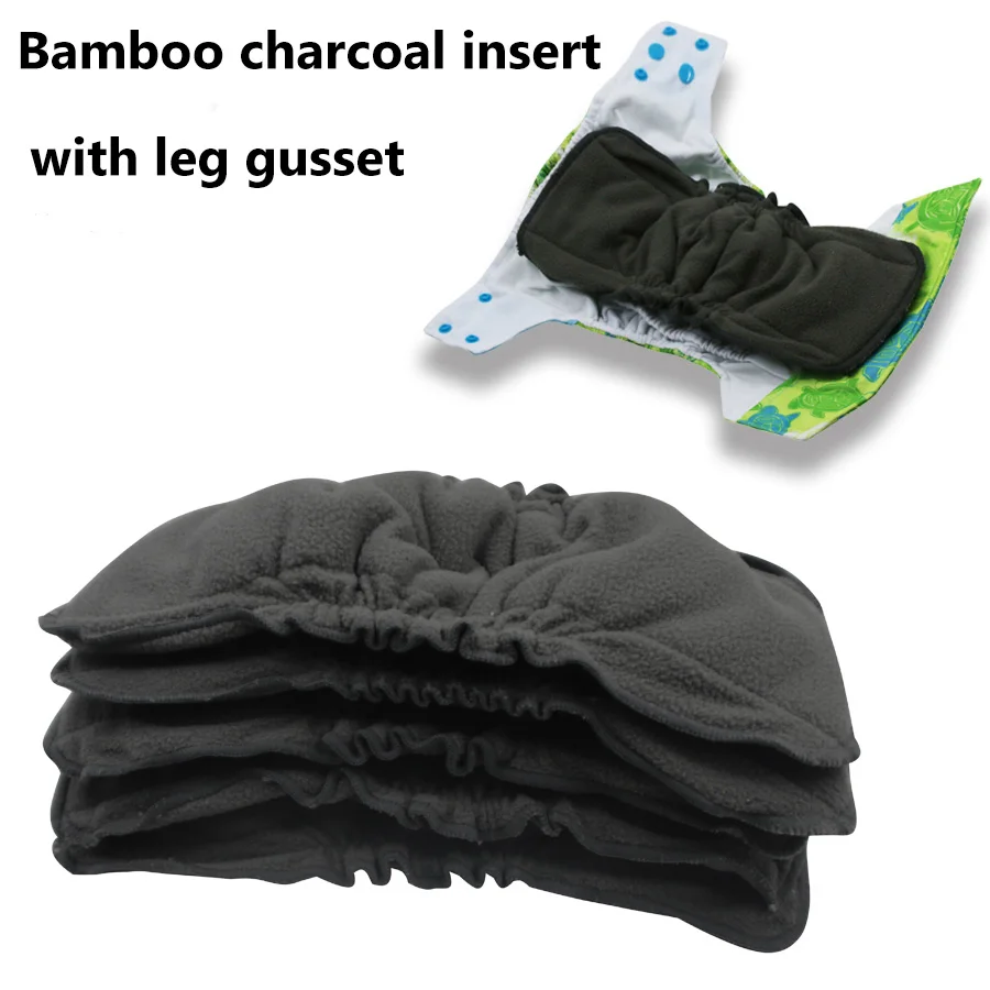 

3PCS Reusable Washable Bamboo Charcoal Insert Baby Cloth Diaper Mat Nappy Inserts Changing Liners 5layer each insert