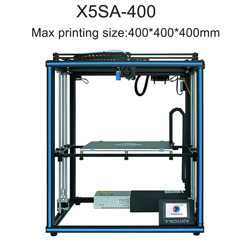 TRONXY повышен X5SA X5SA-400 DIY 3D-принтеры комплект муфта 24В Авто уровня FDM 3d машина Датчик накаливания высокой точный алюминиевый каркас - Цвет: X5SA-400
