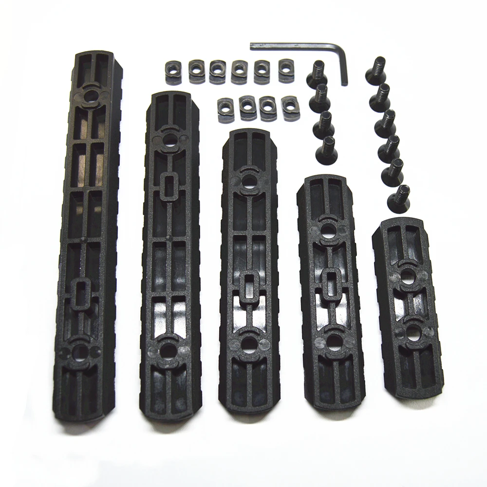 Высокое качество 5 7 9 11 13 слотов м LOK Rail Basic Segment Handguard Section Aircraft Grade Polymer Picatinny Weaver для