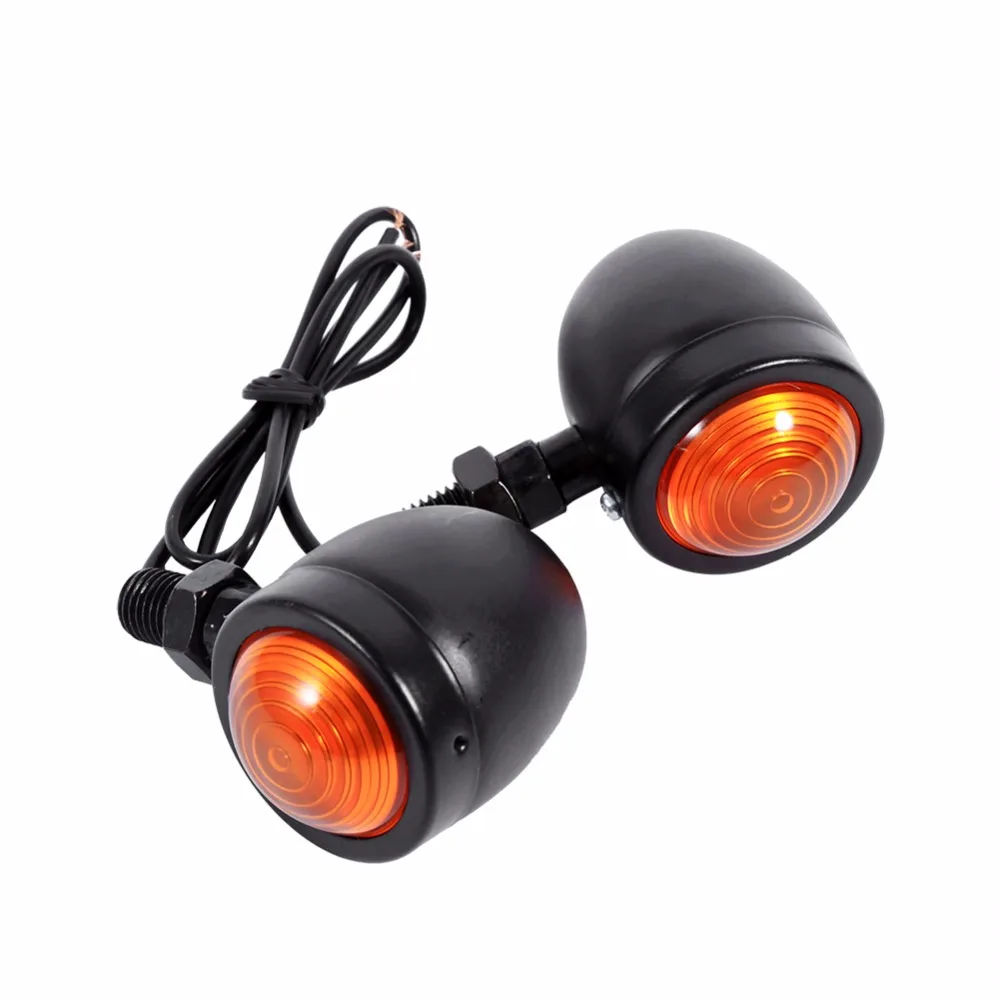 1 Pair Motorcycle Turn Signal Indicator Light Amber Motorbike Blinker Headlight 12v Indicator font b lamp