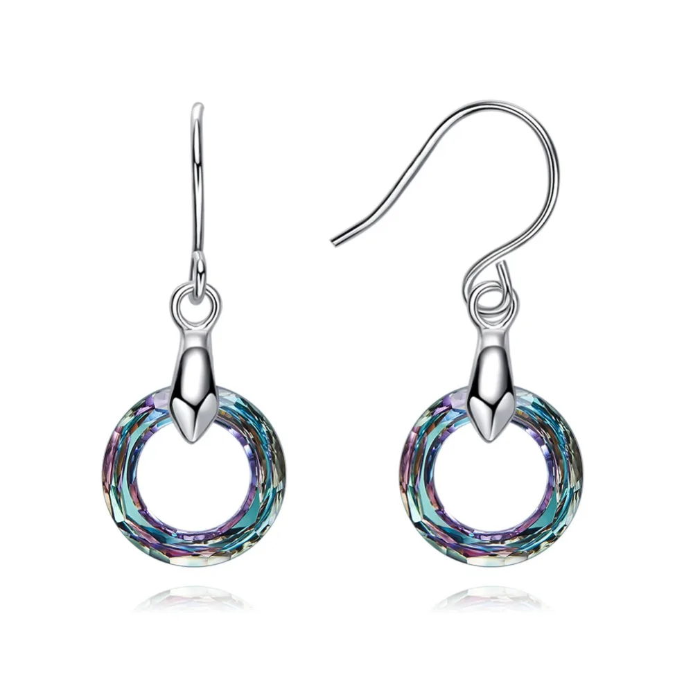 Panda100 S925 стерлингового серебра кристаллами от Swarovski серьги для Для женщин Подарки серьги для девочек мама