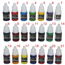 21 шт. высокое qunlitypermanent пигментные чернила 10 мл татуировки краски 21 цветов комплект татуировки чернила