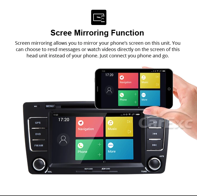 Excellent 7 Inch Android 9.0 Octa Core Car DVD Player For SKODA/Octavia 2009-2013 Canbus WIFI GPS Navigation BT Radio USB FM Carplay 17