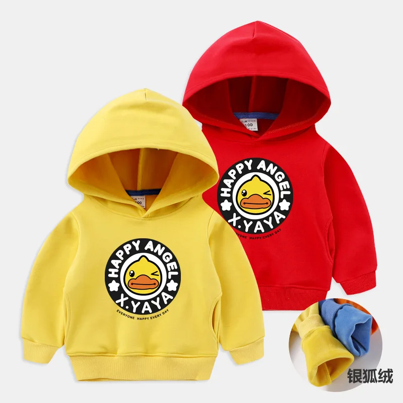 

Children's jacket with Fleece Autumn and Winter New Kids' Cartoon T-shirt boys and girls coat