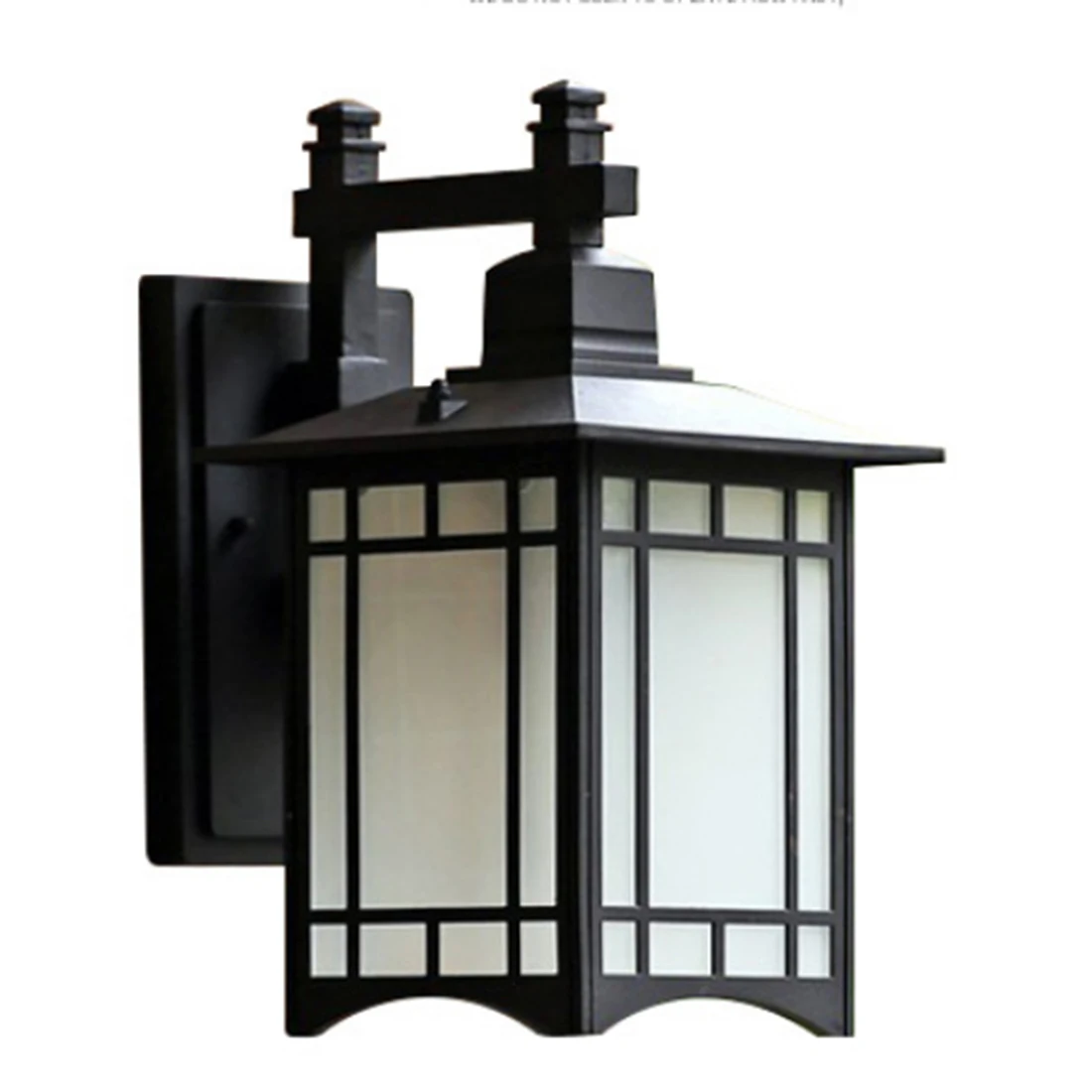 

Modern Simple Outdoor Garden Wall Lamp Cover Creative Villa Garden Balcony Corridor Wall Lamp(No Light Source) - Black S