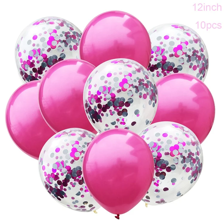 Йориу Baby Shower мальчик девочка латексные шары набор конфетти мой 1-й День рождения украшения Дети С Днем Рождения шар 1 год - Цвет: Pink D