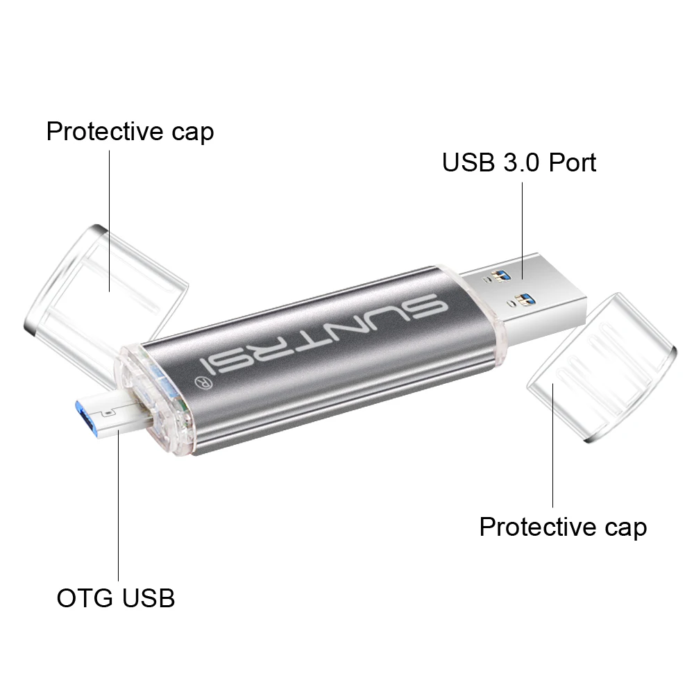 Suntrsi USB 3.0 Flash Drive OTG For Android Phone High Speed Memory Stick Pen Drive 64GB 32GB 16GB 8GB USB Flash Drive Metal Suntrsi USB 3.0 Flash Drive OTG For Android Phone High Speed Memory Stick Pen Drive 64GB 32GB 16GB 8GB USB Flash Drive Metal