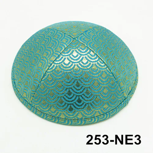 Парча 19 см kippot kipa Appaerl Аксессуары Шапки вязаные шапки beanie Kippah Jean Yarmullka - Цвет: 253ne3