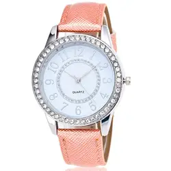 Новая мода повседневное Relojes Para Mujer цифровой узор кожаные женские часы Пряжка Relogio Feminino кварцевые наручные