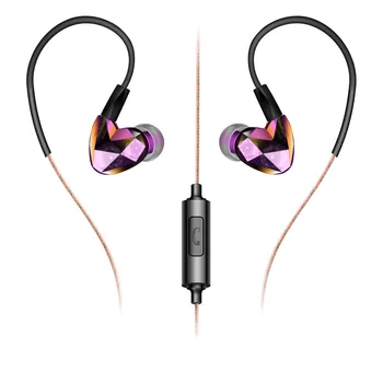 

Dynamic Dual Driver Earphones Waterproof Sport Running Earphone Diamond Design HIFI Stereo Bass Earbuds with Mic for xiaomi 4