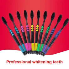 10 шт. семейный набор зубных щеток мягкий бамбуковый уголь для взрослых Cleancare десны тонкие волосы для дома унисекс здоровые зубные щетки для чистки