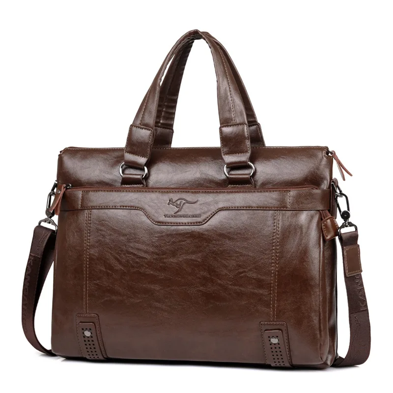 Ретро большой кожаный Бизнес Портфели ноутбук сумка Для мужчин сумка Портфели высокое Ёмкость Crossbody дорожные сумки