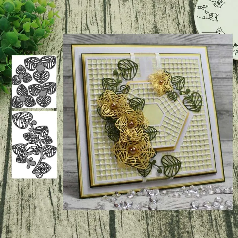 

New Design Metal Cutting Dies cut die Flower and leaf decoration Scrapbooking Album Paper DIY Card Craft Embossing Cuts