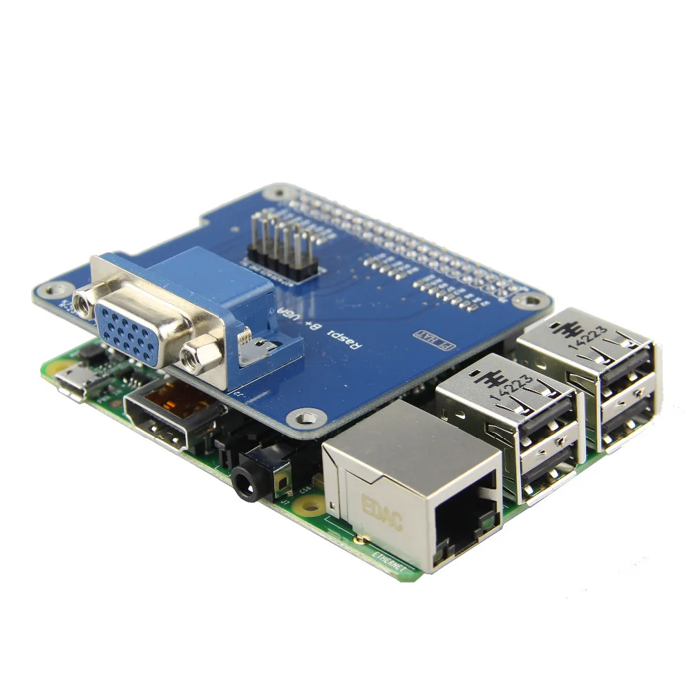 Плата адаптера Raspberry Pi VGA | Защитный модуль GPIO в для 3 Model B / 2B +|Демонстрационные