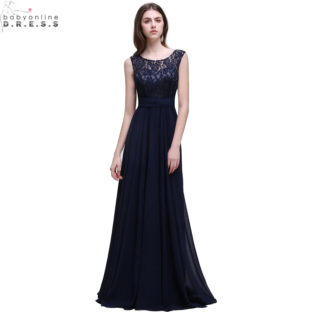 Robe Demoiselle D'honneur дешевый темно-синий кружева Конвертируемые длинные элегантные платья невесты линии свадебное платье - Цвет: cps526