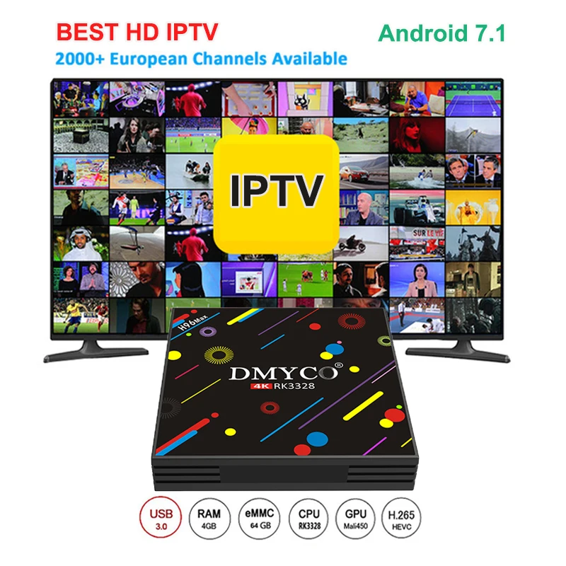 

H96 MAX H3 Android 7.1 TV Box RK3328 4GB RAM 64GB ROM Quad Core 64bit Cortex-A53 HDR10 WiFi USB 3.0 Bluetooth 4K Smart TV BOX