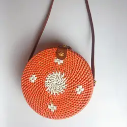 Круглый Mulit стиль соломенная сумка сумки для женщин летние плетеная Сумка из ротанга ручной работы Тканые Пляжные круг Богемская сумочка