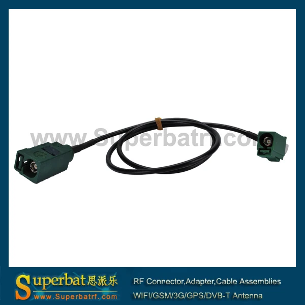 

Superbat RF Coaxial Cable Fakra Female Jack "E" ST straight to Fakra Jack "E"right angle pigtail cable RG174 500cm for Car TV1