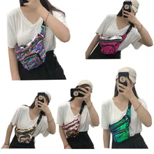 Женская дорожная Мода с блестками поясная сумка Bananka Водонепроницаемая Противоугонная Женская прогулочная сумка для покупок пояс