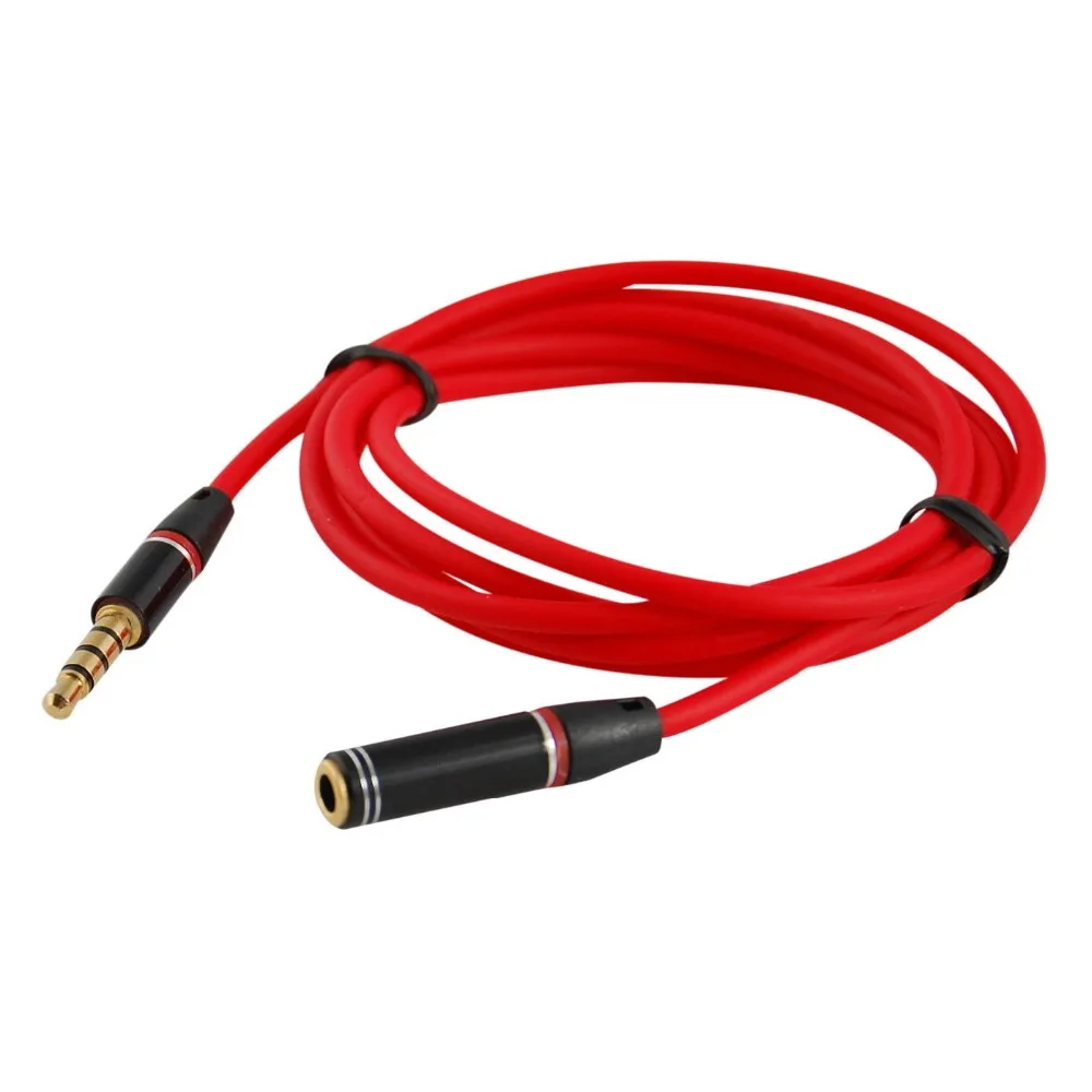 4FT 3.5mm 4 Pole AUX Extension Cable Stereo Audio Headphone Male to