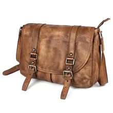 ФОТО ruil fashion retro genuine leather crossbody bags vintage small soft bag casual soft handle crossbody shoulder man bag