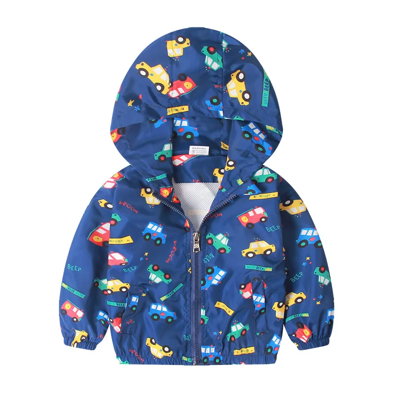 Сезон весна-лето; Разноцветные детские куртки От 1 до 7 лет; тонкая верхняя одежда для маленьких детей; пальто для мальчиков и девочек; повседневная детская одежда - Цвет: New blue car mesh