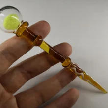 140 мм длина, светящийся в темноте стеклянный инструмент для масла и воска Dabber Stick