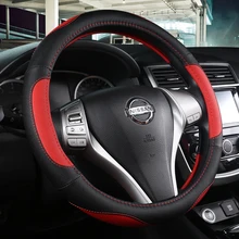 KKYSYELVA Steering-Wheel Black Car Sport Steering Wheel Cover Leather Steering Covers Universal 38CM wheel cover KKYSYELVA Steering-Wheel Black Car Sport Steering Wheel Cover Leather Steering Covers Universal 38CM wheel cover