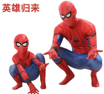 

Spider-Man adult Kids Costumes Spiderman Peter Parke Kostuum Spider Rood blauw Zwart Man Pak Volwassenen Kinderen Zenta Cosplay
