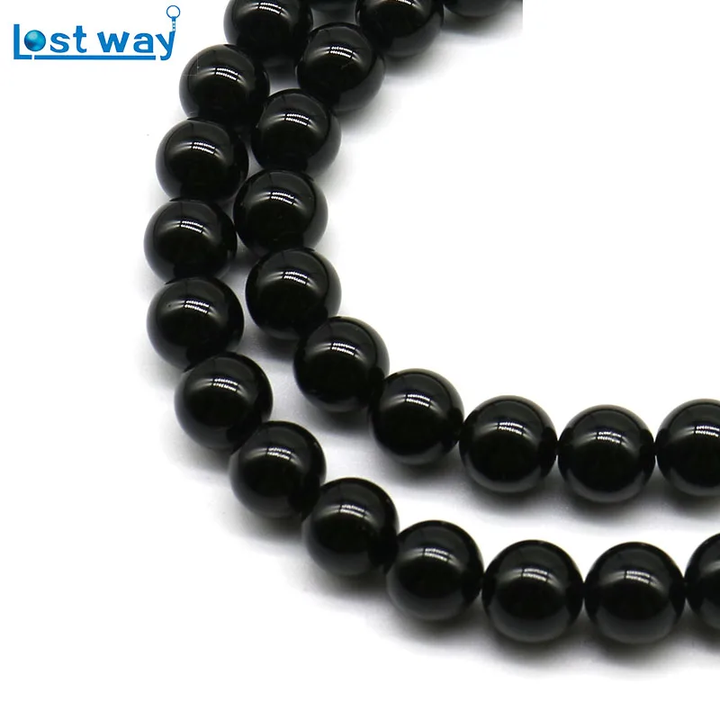 

Wholesale Price Natural Stone Loose Beads Black Color Round Shape Beads For Jewelry Making For Bracelet Necklace DIY 4mm 8mm