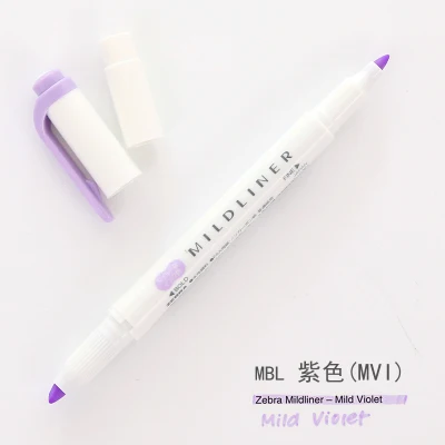 3 шт. или 5 шт./компл. милый маркер японские канцелярские принадлежности Зебра Мягкий лайнер двухголовая ручка флуоресцентного цвета ручка маркер - Цвет: MBL MVI