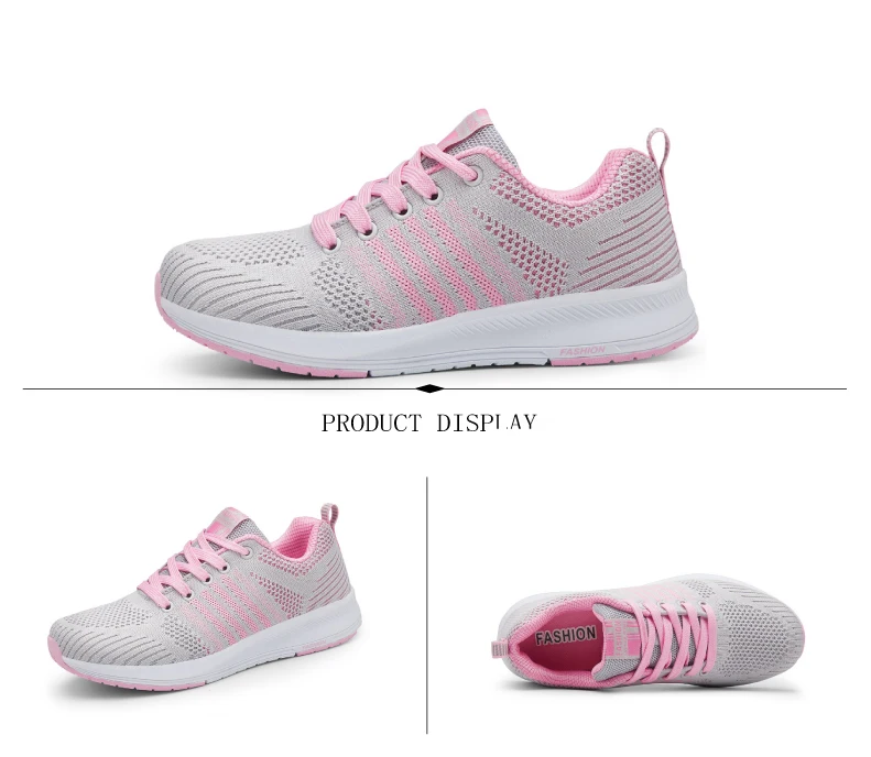  RECOISIN 2019 Autumn Sneakers Women Sport Shoes For Woman Lightweight Mesh Running Black Pink Walking Jogging Female Sneakers  (8)