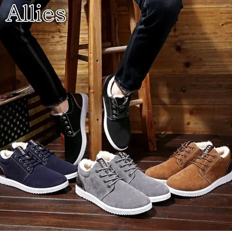 

2019 Plus thickening autumn winter outdoor leisure men boots warm tooling cotton shoes England boots men's shoes snow boots