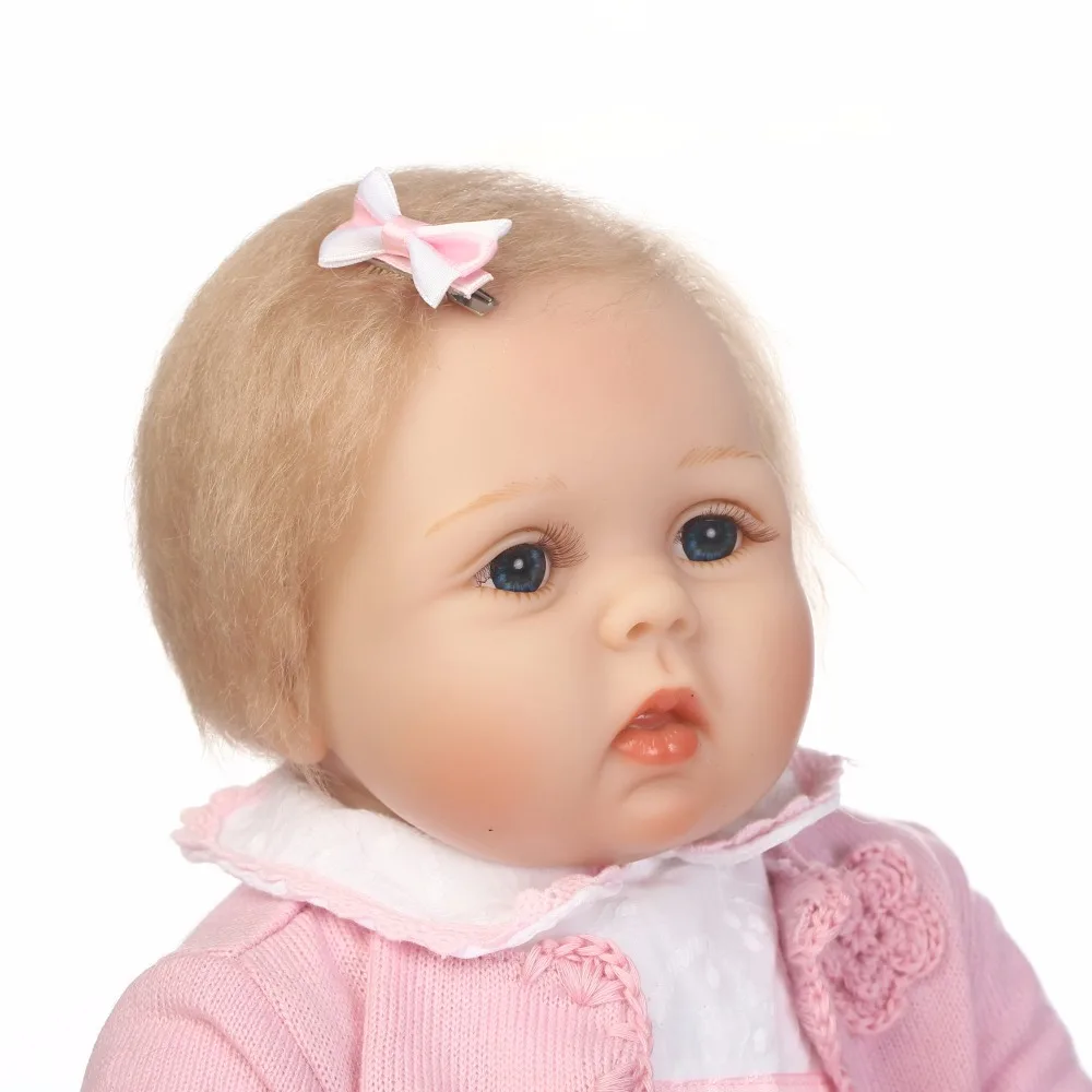 55cm Silicone Reborn Girl Baby Doll Toy Like Real