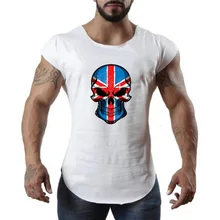 Новинка, летняя одежда для фитнеса с черепом, майка для бодибилдинга, мужская майка без рукавов, майка для тренировок, Облегающая майка