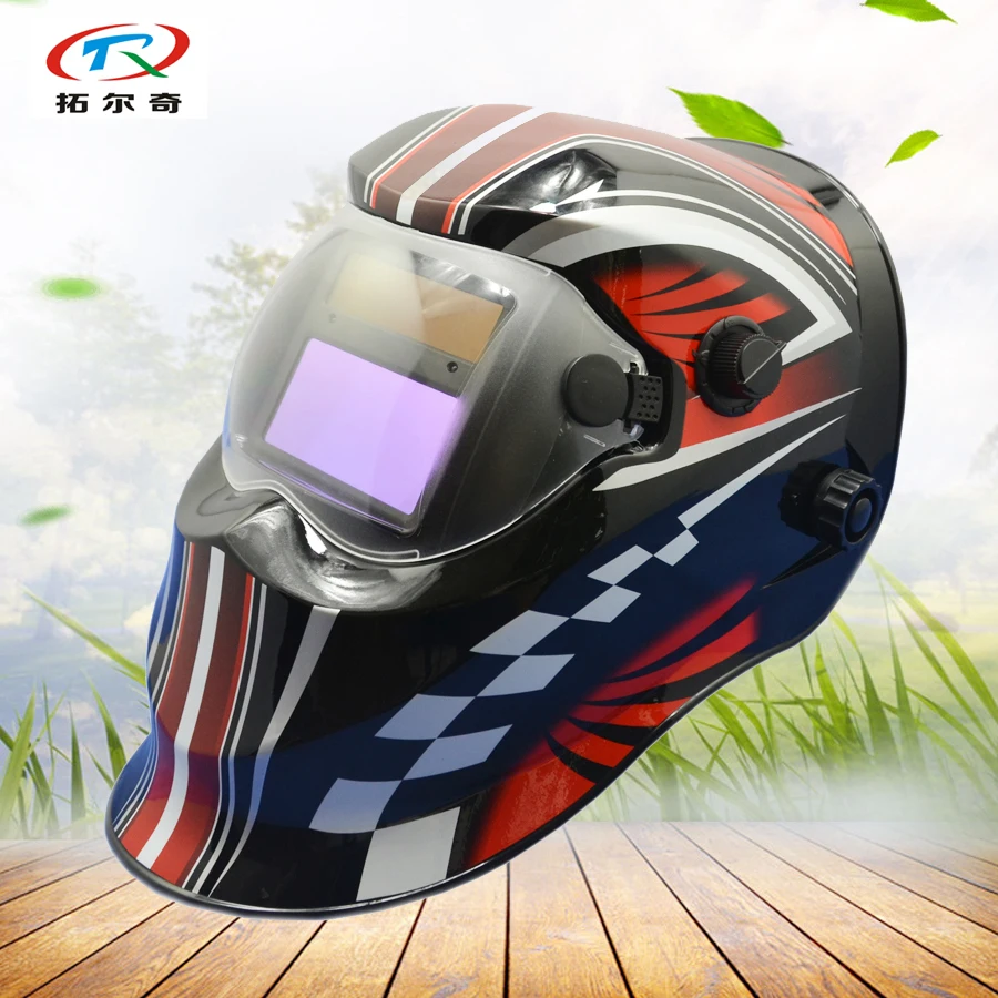 

lighted welding helmet auto darkening lens filter solar and battery welder mask grinding DIN9-13 adjust fast ship KD04(2233FF)