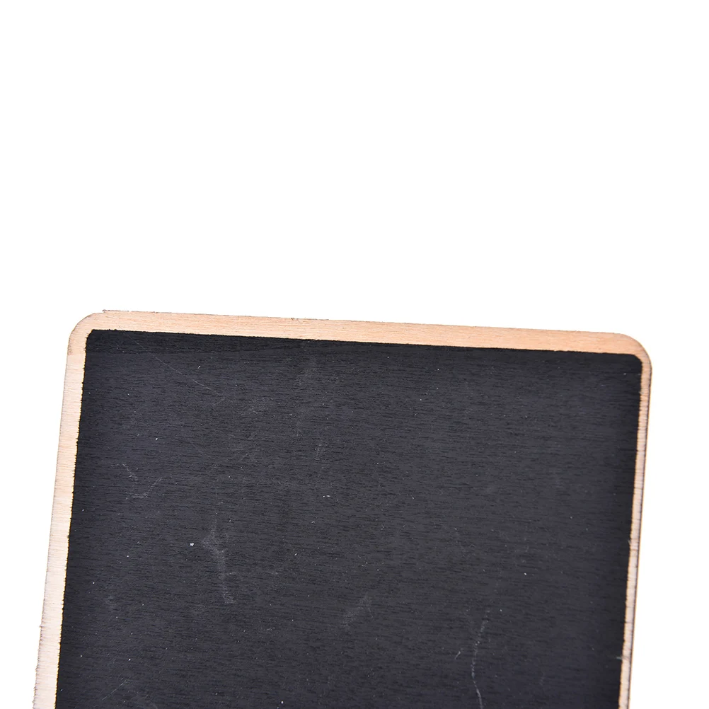 Высококачественная мини деревянная доска для записей с подставкой, маленькая черная доска для заметок